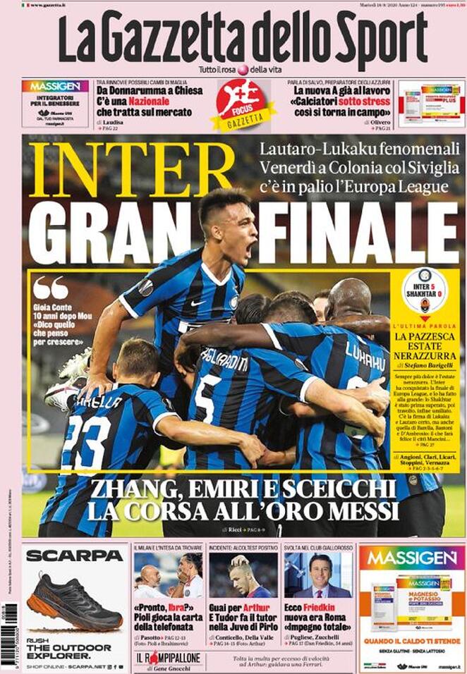La Prima Pagina Della Gazzetta Dello Sport