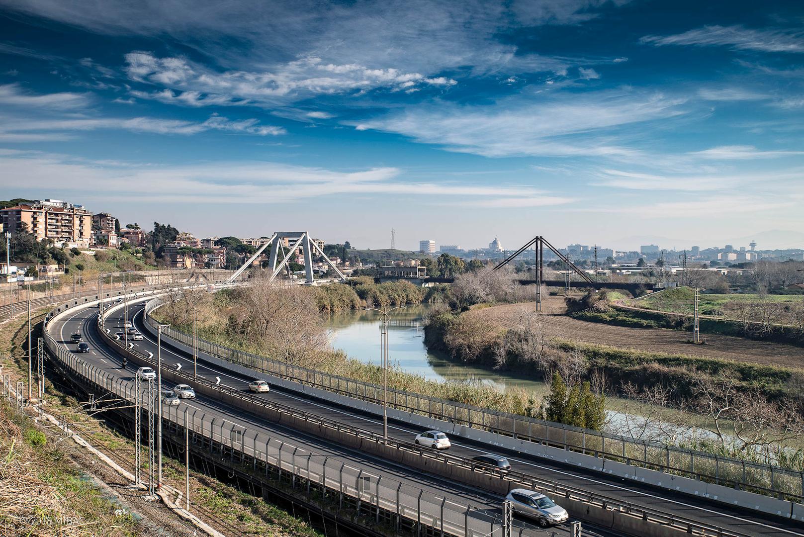Al via il nuovo monitoraggio permanente del Ponte Morandi sull’A91 Roma-Fiumicino