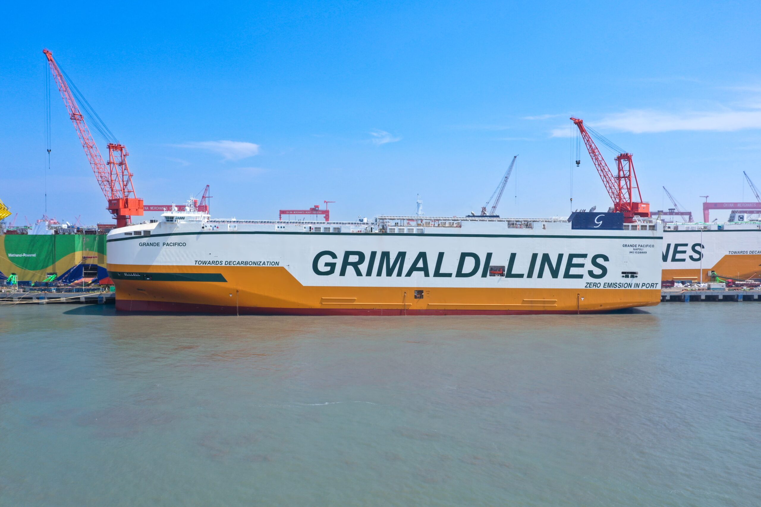 Trasporti, Grimaldi prende in consegna la Grande Pacifico