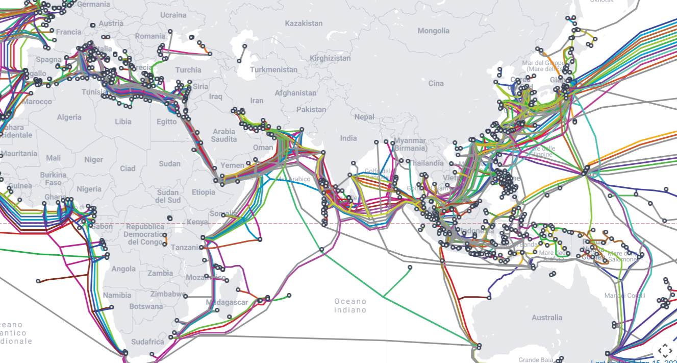 La nuova geografia dei cavi sottomarini tra Mediterraneo e Asia