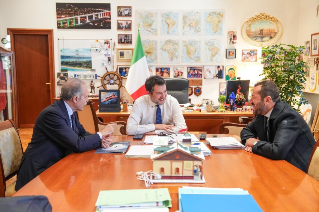 Basilicata: Bardi e Pepe incontrano il ministro Salvini, confermato avanzamento del primo stralcio del Pniisi